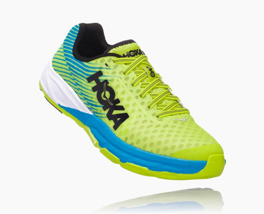 Hoka One One Koşu Ayakkabısı Erkek Yeşil/Mavi - Evo Carbon Rocket - QH6152487